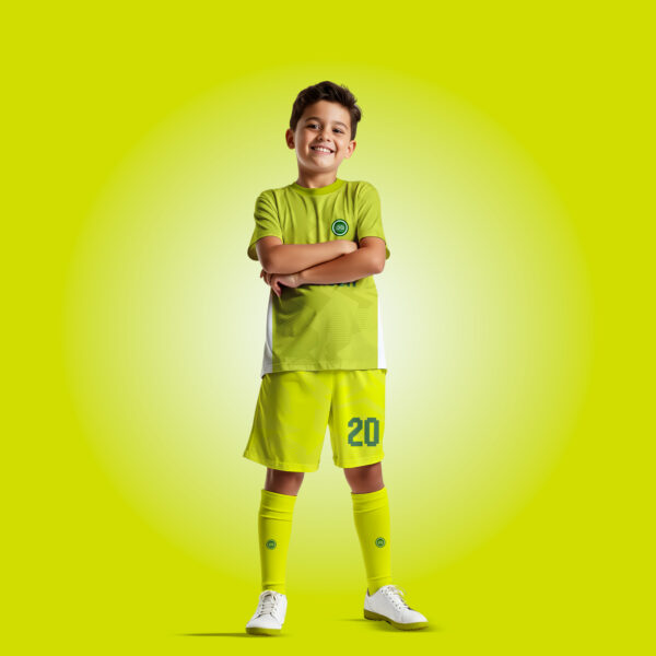 Boy Yellow Soccer Kit Mockup
