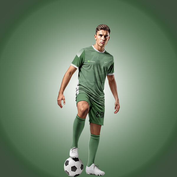 Man Jersey, Shorts & Socks Front View Mockup